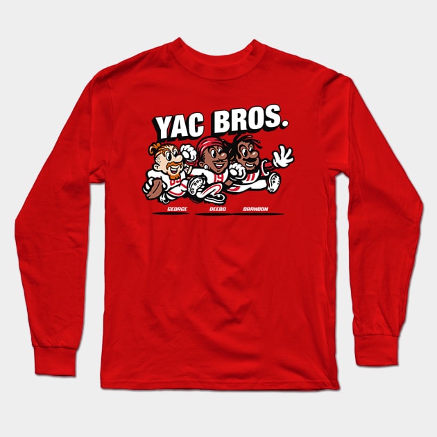 George Kittle Yac Bros Long Sleeve T-Shirt by Chunta_Design